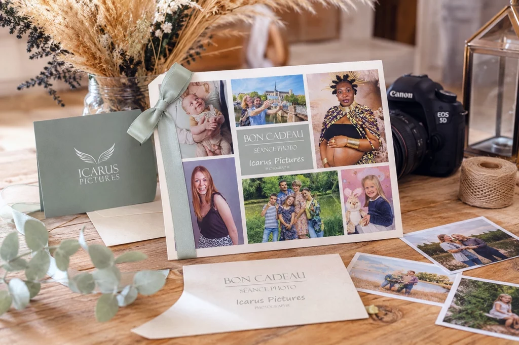 Bon cadeau pour une expérience photo unique avec un photographe professionnel.