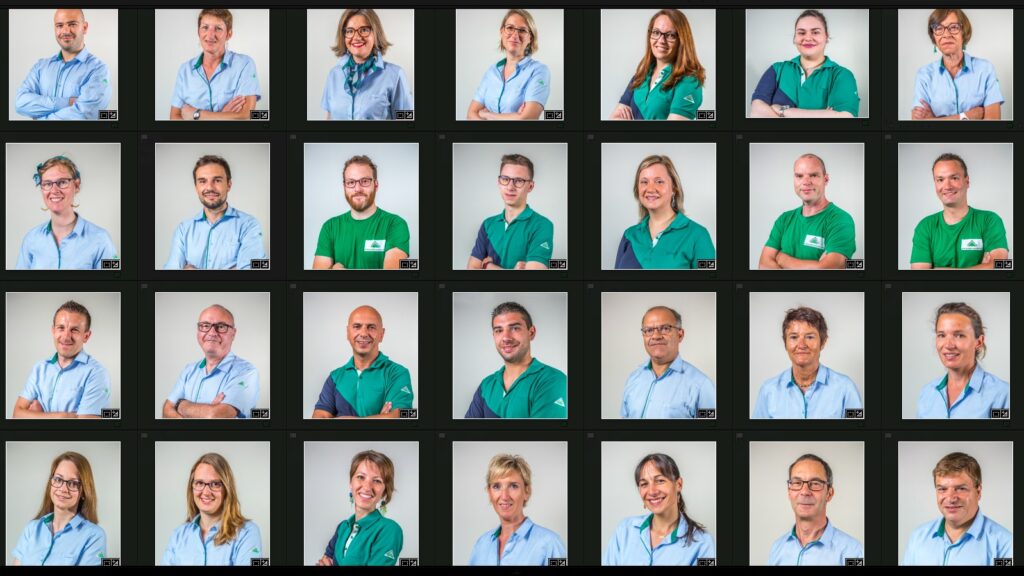 Trombinoscope de collaborateurs réalisé pour une entreprise