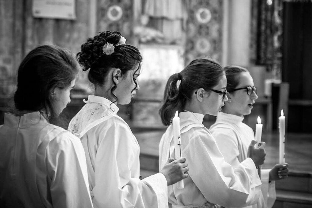 Cérémonie durant la communion à Amiens