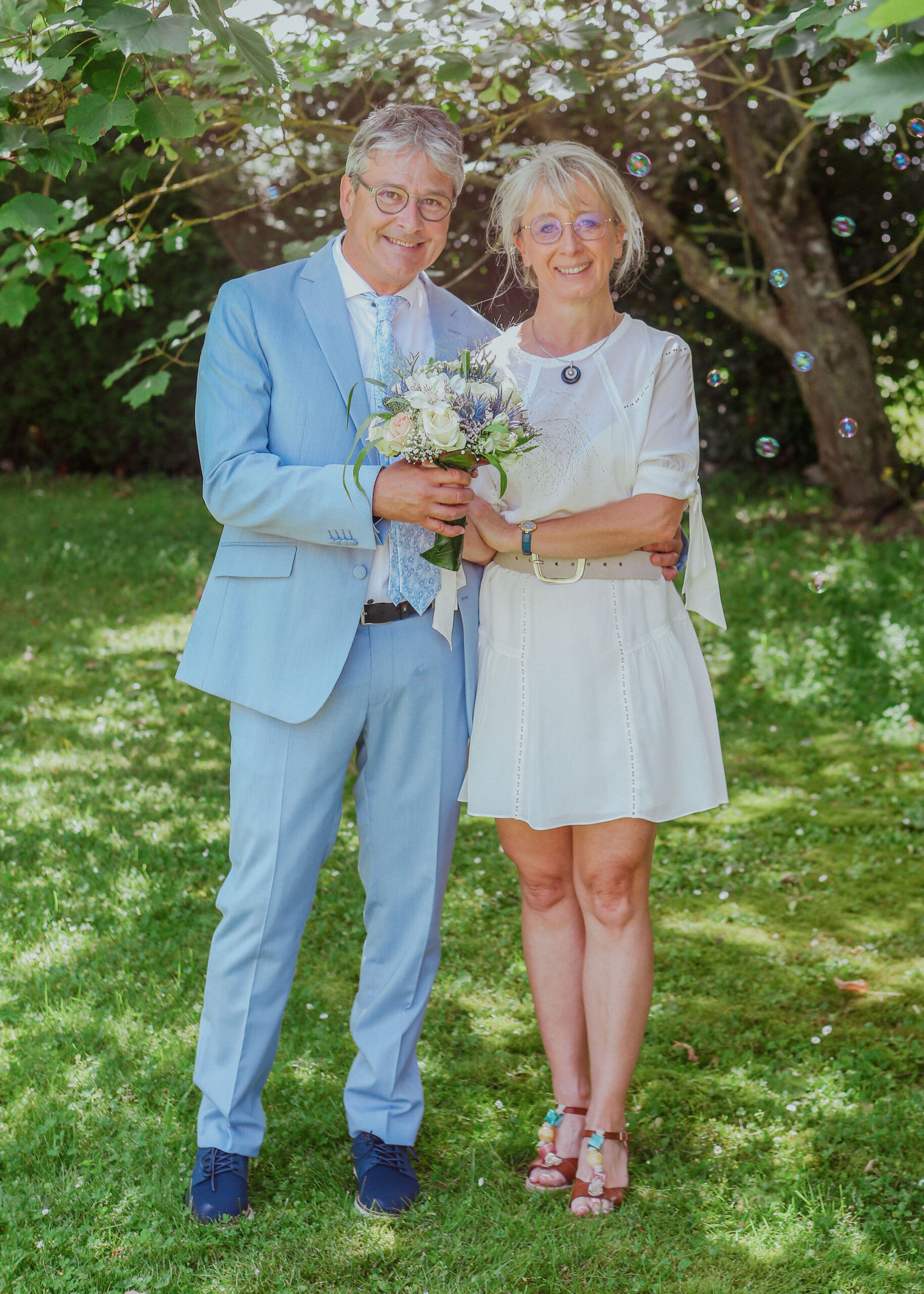Portrait des mariés après la cérémonie